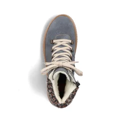 Rieker Damen Schnürstiefel cyanblau
