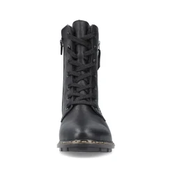 Rieker Damen Schnürstiefel nachtschwarz