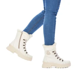 Rieker Damen Schnürstiefel frost white