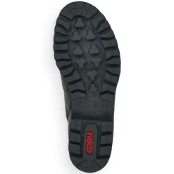 Rieker Damen Schnürstiefel mattschwarz