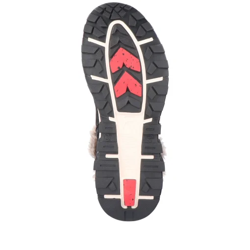 Rieker Damen Schnürstiefel asphaltschwarz