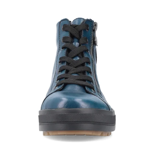 Rieker Damen Schnürstiefel petrol-schwarz