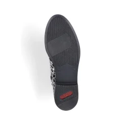 Rieker Damen Schnürstiefel schwarz-weiß-gefleckt