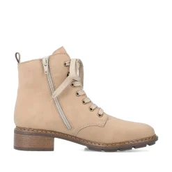 Rieker Damen Schnürstiefel sandbeige