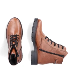 Rieker Damen Schnürstiefel kupferbraun
