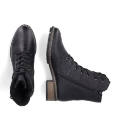 Rieker Damen Schnürstiefel nachtschwarz