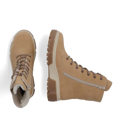 Rieker Damen Schnürstiefel kamelbraun