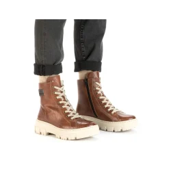 Rieker Damen Schnürstiefel kastanienbraun