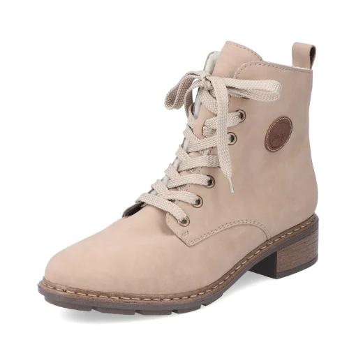 Rieker Damen Schnürstiefel sandbeige