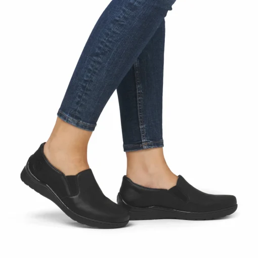 Rieker Damen Slipper asphaltschwarz