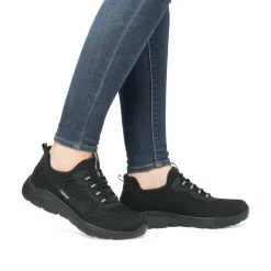 Rieker Damen Slipper asphaltschwarz