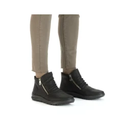 Rieker Damen Slipper asphaltschwarz