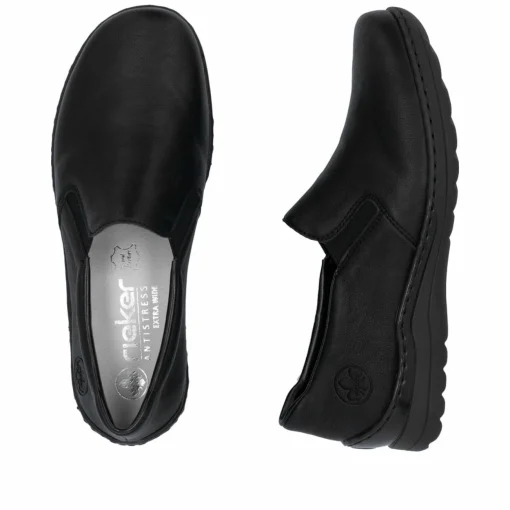 Rieker Damen Slipper asphaltschwarz