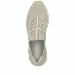 Rieker Damen Slipper beige-grau