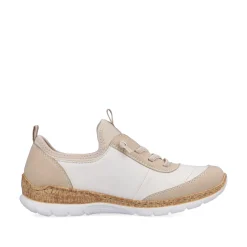 Rieker Damen Slipper cremeweiß
