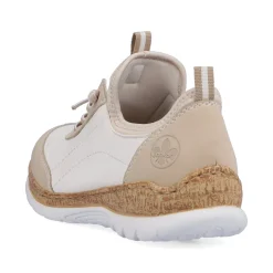 Rieker Damen Slipper cremeweiß