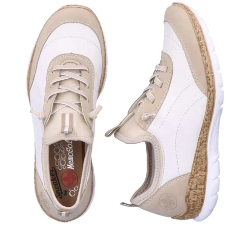 Rieker Damen Slipper cremeweiß