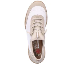 Rieker Damen Slipper cremeweiß