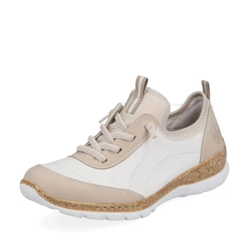 Rieker Damen Slipper cremeweiß