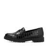 Rieker Damen Slipper glanzschwarz