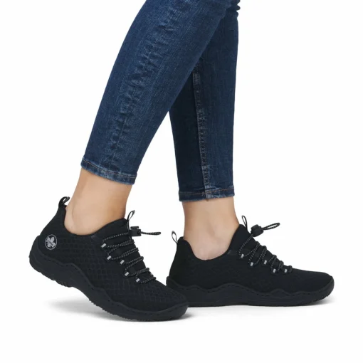 Rieker Damen Slipper graphitschwarz