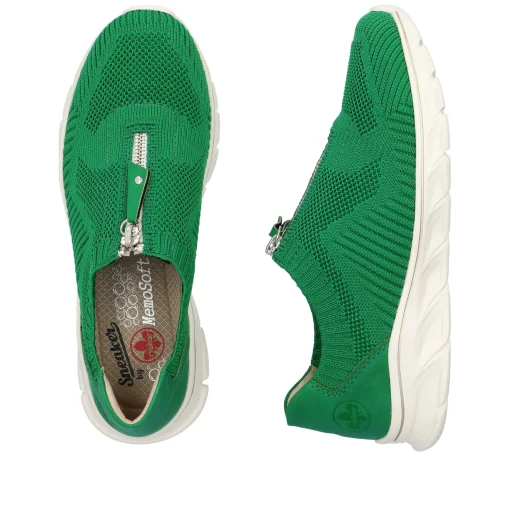 Rieker Damen Slipper grasgrün