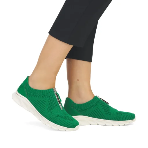 Rieker Damen Slipper grasgrün
