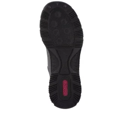 Rieker Damen Slipper graugrün-schwarz