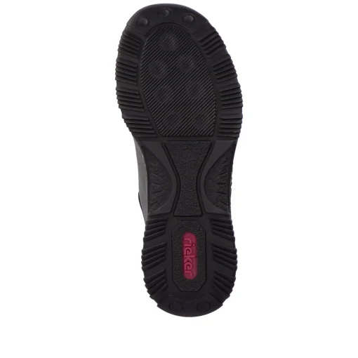 Rieker Damen Slipper graugrün-schwarz