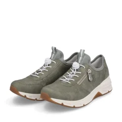 Rieker Damen Slipper grüngrau