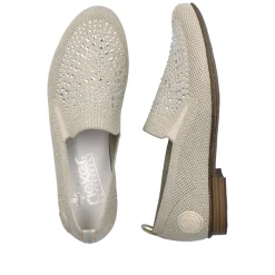 Rieker Damen Slipper hellbeige