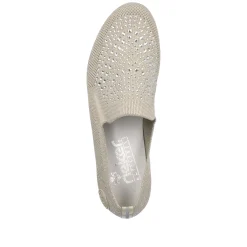 Rieker Damen Slipper hellbeige