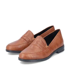 Rieker Damen Slipper karamellbraun
