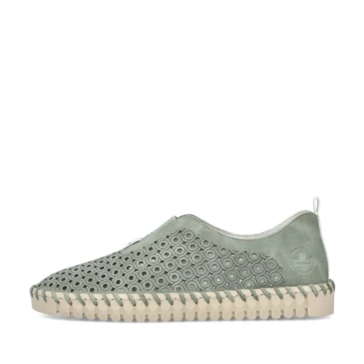 Rieker Damen Slipper khakigrün