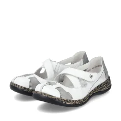 Rieker Damen Slipper kristallweiß