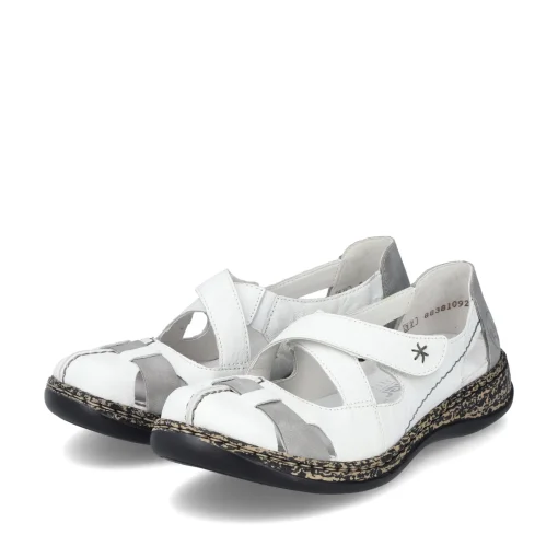 Rieker Damen Slipper kristallweiß