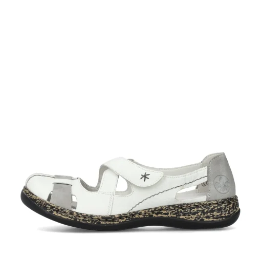 Rieker Damen Slipper kristallweiß