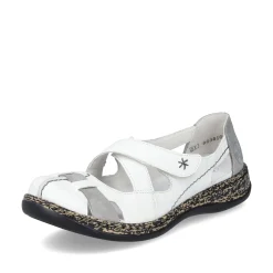 Rieker Damen Slipper kristallweiß