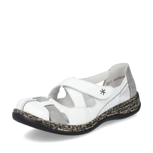 Rieker Damen Slipper kristallweiß