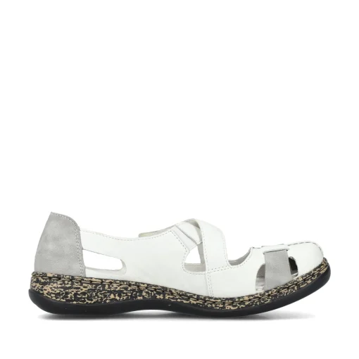 Rieker Damen Slipper kristallweiß
