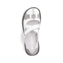 Rieker Damen Slipper kristallweiß