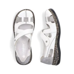 Rieker Damen Slipper kristallweiß