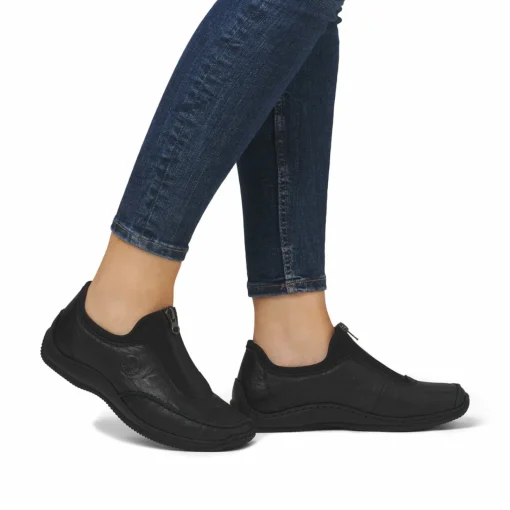 Rieker Damen Slipper mitternachtsschwarz