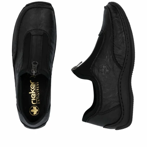 Rieker Damen Slipper mitternachtsschwarz