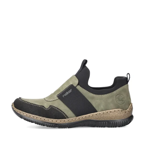Rieker Damen Slipper olivgrün