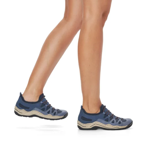 Rieker Damen Slipper ozeanblau