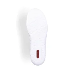 Rieker Damen Slipper perlweiß-mintgrün-beige