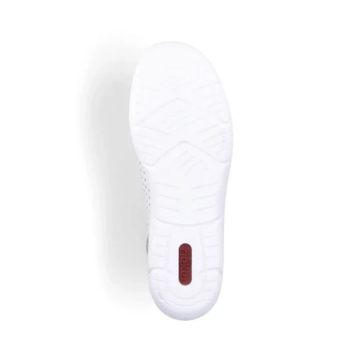 Rieker Damen Slipper perlweiß-mintgrün-beige