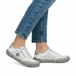 Rieker Damen Slipper reinweiß