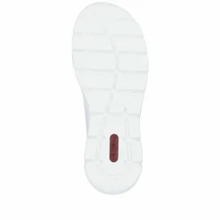 Rieker Damen Slipper reinweiß-ozeanblau